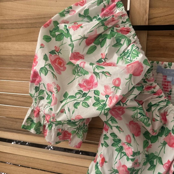 Hill House Midi  Ophelia dress in  Pink Rose Floral with Puff Sleeves size XL - Picture 5 of 8